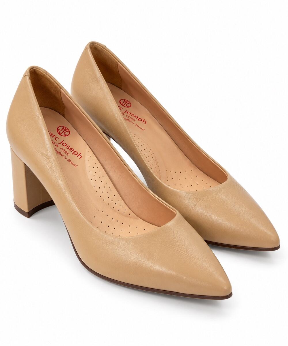 Marc Joseph Garrett Nude Leather Pumps